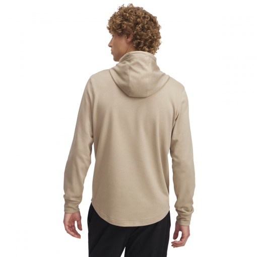 Męska bluza dresowa nierozpinana z kapturem Under Armour UA Rival Terry Logo Hood - beżowa