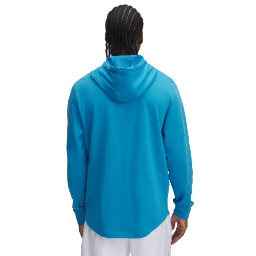 Męska bluza dresowa nierozpinana z kapturem Under Armour UA Rival Terry Logo Hood - niebieska