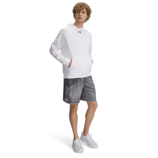 UNDER ARMOUR Męskie spodenki dresowe Under Armour UA Rival Terry AOP 8in Short Q1  szare Szary