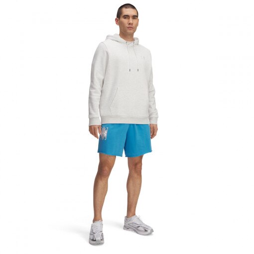 UNDER ARMOUR Męskie spodenki dresowe Under Armour UA Rival Terry Logo 8 in Short  niebieskie Niebieski