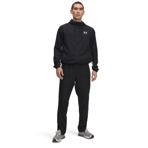 UNDER ARMOUR Męskie spodnie casual tkaninowe Under Armour UA Rival Woven Windbreaker Pant  czarne Czarny