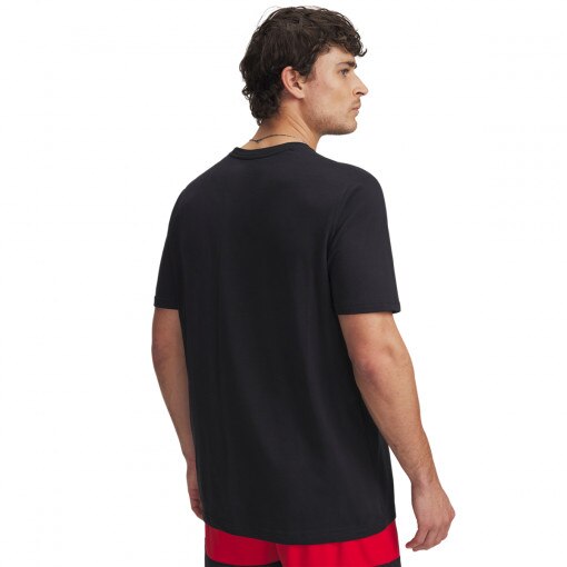Męski t-shirt z nadrukiem Under Armour UA Hoops Net - czarny