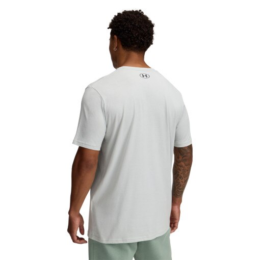 Męski t-shirt z nadrukiem Under Armour UA M LC Strip Logo SS - szary