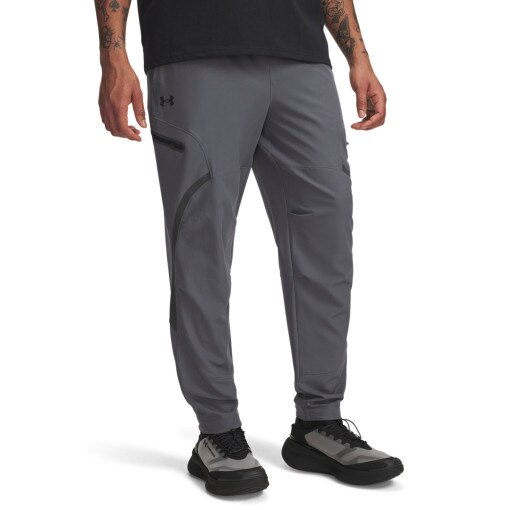 Męskie spodnie treningowe cargo UA Unstoppable Cargo Pant - szare