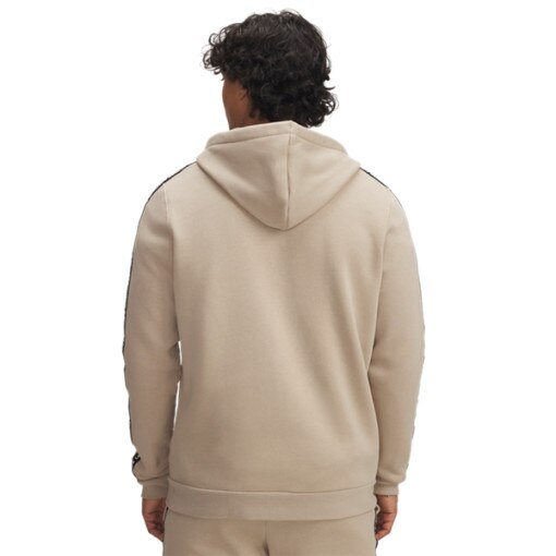 Meska bluza dresowa rozpinana z kapturem Under Armour UA Icon Fleece FZ Taping - beżowa