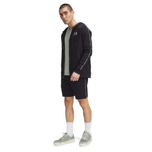 UNDER ARMOUR Męskie spodenki dresowe Under Armour UA Icon Fleece Short Taping  czarne Czarny