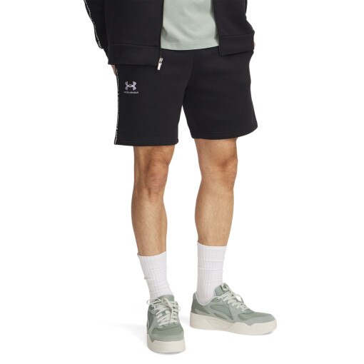 Męskie spodenki dresowe Under Armour UA Icon Fleece Short Taping - czarne