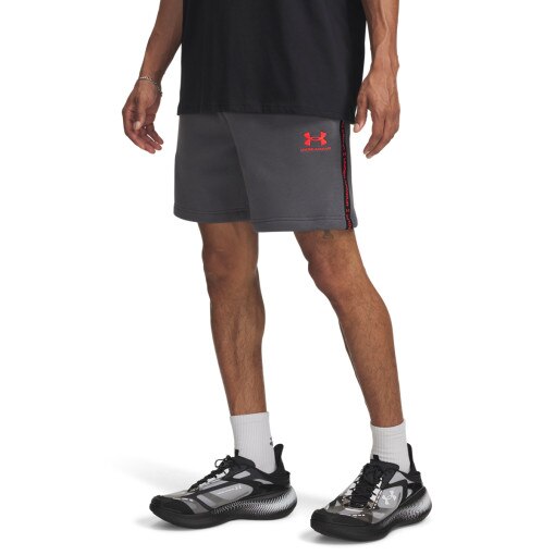 Męskie spodenki dresowe Under Armour UA Icon Fleece Short Taping - szare