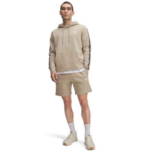 UNDER ARMOUR Męskie spodenki dresowe Under Armour UA Icon Fleece Short Taping  beżowe Beżowy