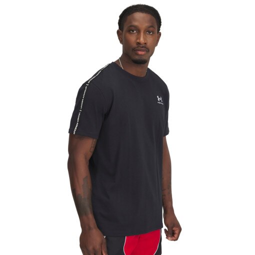 UNDER ARMOUR Męski tshirt Under Armour UA Icon HWT Tee Taping  czarny Czarny