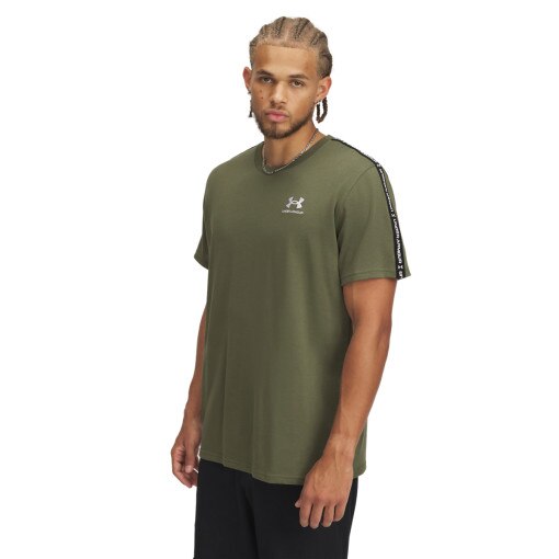 UNDER ARMOUR Męski tshirt Under Armour UA Icon HWT Tee Taping  khaki Khaki