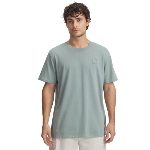 UNDER ARMOUR Męska koszulka do koszykówki Under Armour Curry HW Trend Tee  zielona Zielony