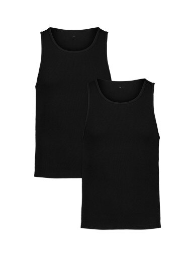  UNDER ARMOUR Męski tank top (2pack) Under Armour Performance Tank Underwear Shirt  czarny Czarny
