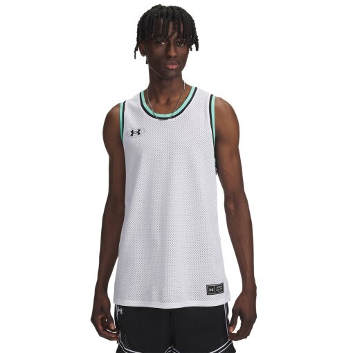 UNDER ARMOUR Męski top do koszykówki Under Armour Zone Pro Mesh Tank Graphic  biały Biały