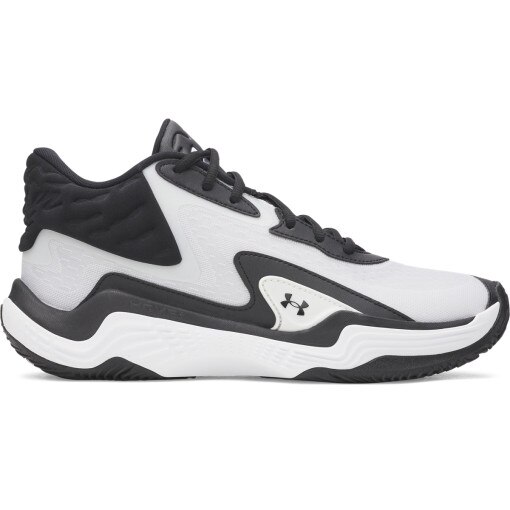  UNDER ARMOUR Buty do koszykówki uniseks Under Armour UA Spawn 7 Mid  białe Biały