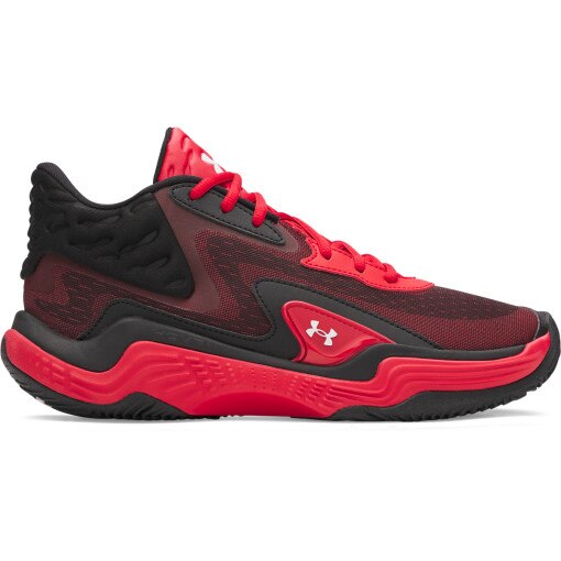 UNDER ARMOUR Buty do koszykówki uniseks Under Armour UA Spawn 7 Mid  czerwone Czerwony