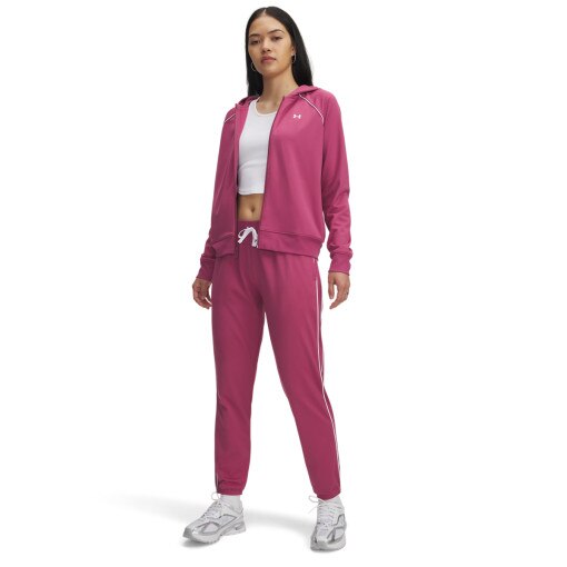 UNDER ARMOUR Damski dres komplet treningowy Under Armour UA Rival Tricot Tracksuit HD  różowy Różowy