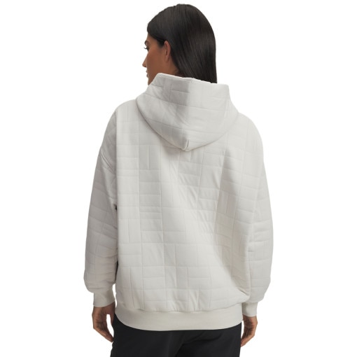 Damska bluza nierozpinana z kapturem Under Armour UA Unstoppable Fleece Textured - biała