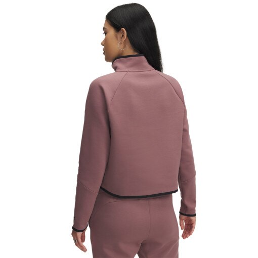 Damska bluza dresowa bez kaptura Under Armour UA Unstoppable Fleece - różowa