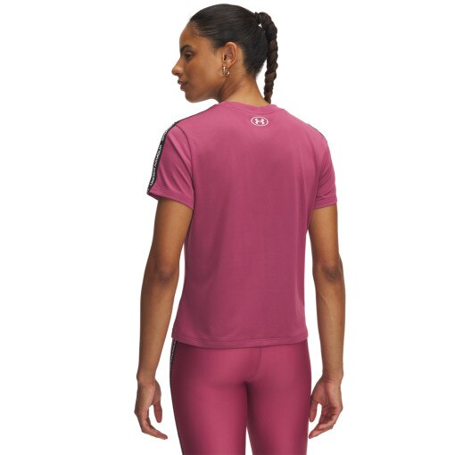 Damska koszulka treningowa Under Armour UA Tech WM Tape SS - różowa
