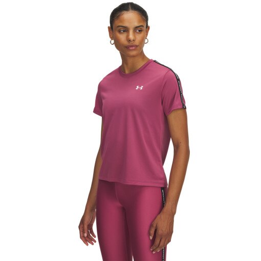 UNDER ARMOUR Damska koszulka treningowa Under Armour UA Tech WM Tape SS  różowa Różowy