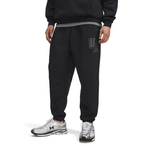 Męskie spodnie dresowe joggery Under Armour UA Icon Flc Graphic - czarne