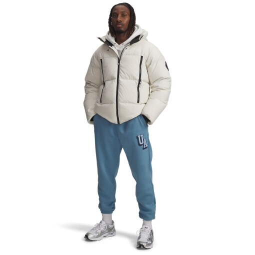 UNDER ARMOUR Męskie spodnie dresowe joggery Under Armour UA Icon Flc Graphic  niebieskie Niebieski