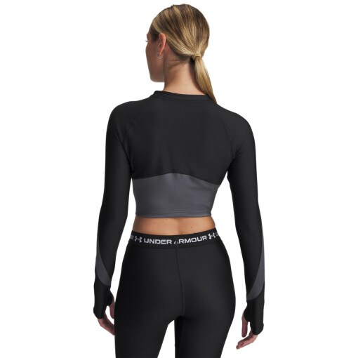 Damski longleeve treningowy Under Armour UA HG Rib 1/4 Zip - czarny