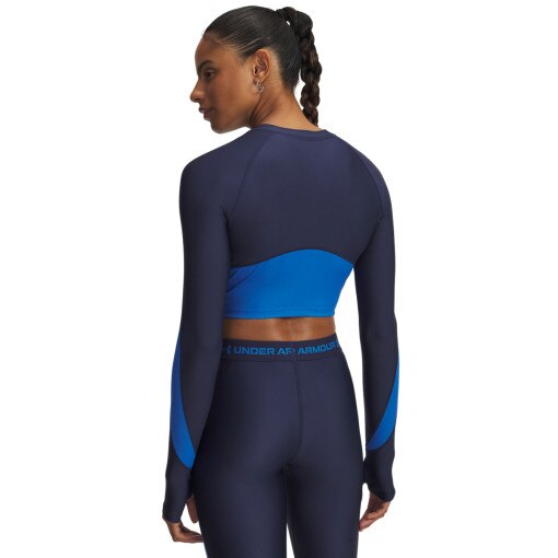 Damski longleeve treningowy Under Armour UA HG Rib 1/4 Zip - niebieski