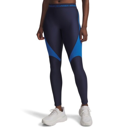 Damskie legginsy treningowe Under Armour HeatGear Rib - niebieskie