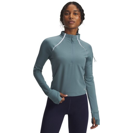 UNDER ARMOUR Damska bluza do biegania bez kaptura Under Armour UA Velociti Pro CW Half Zip niebieska Niebieski