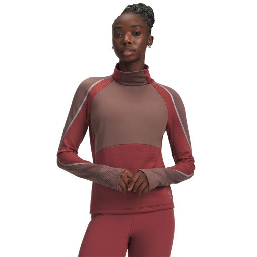  UNDER ARMOUR Damski longsleeve do biegania Under Armour UA Halo Run CW Funnel  czerwony Czerwony