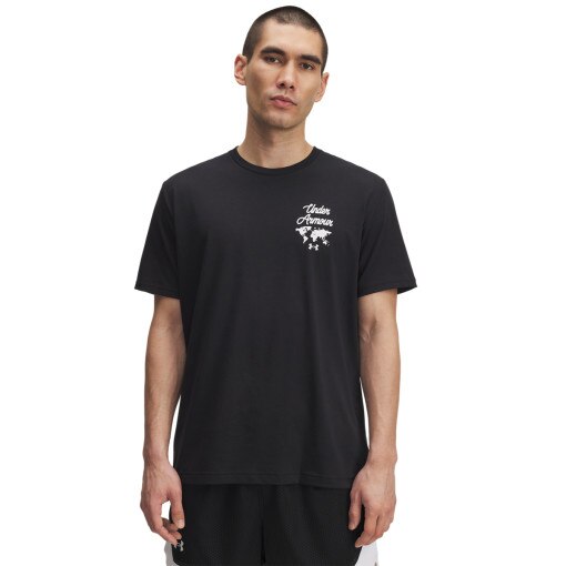 UNDER ARMOUR Męski tshirt z nadrukiem Under Armour UA Sports Wordmark  czarny Czarny