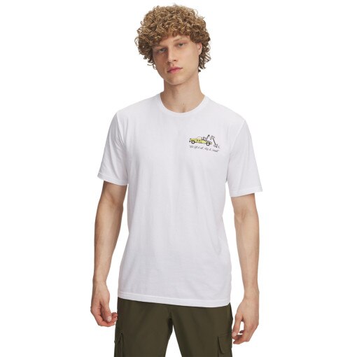 UNDER ARMOUR Męski t0shirt z nadrukiem Under Armour UA Body Shop biała Biały