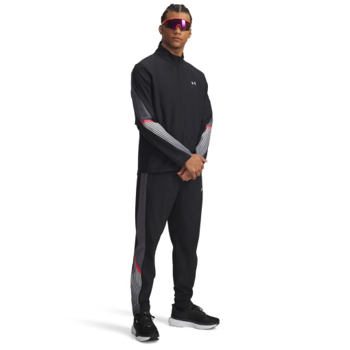 UNDER ARMOUR Męskie spodnie do biegania Under Armour  UA Velociti Storm Pant  czarne Czarny