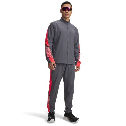 UNDER ARMOUR Męskie spodnie do biegania Under Armour  UA Velociti Storm Pant  szare Szary