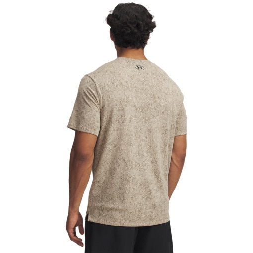 Męska koszulka treningowa Under Armour UA Tech Tee Pixelate - beżowa