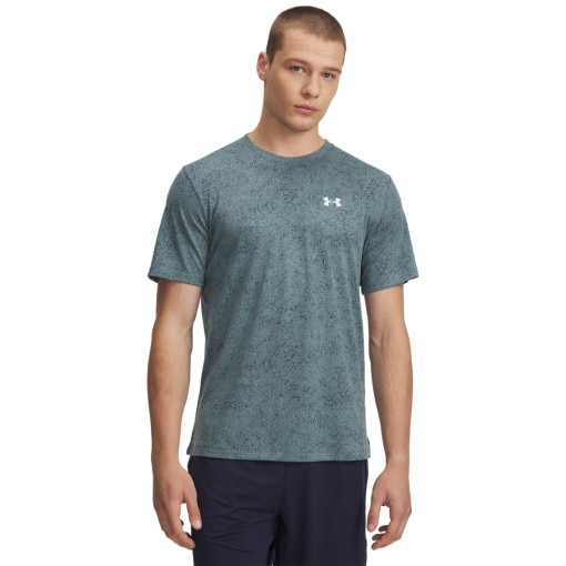 UNDER ARMOUR Męska koszulka treningowa Under Armour UA Tech Tee Pixelate  niebieska Niebieski