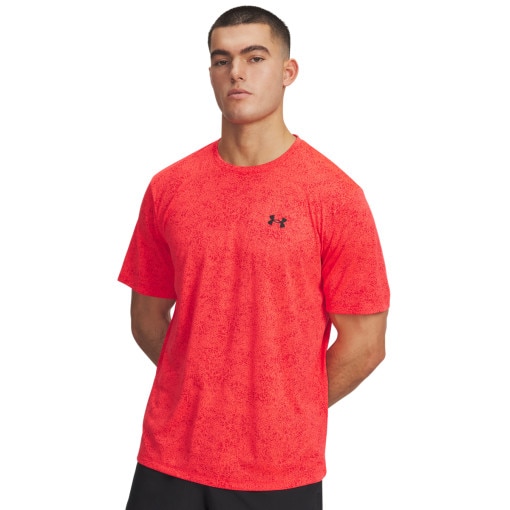 UNDER ARMOUR Męska koszulka treningowa Under Armour UA Tech Tee Pixelate  czerwona Czerwony