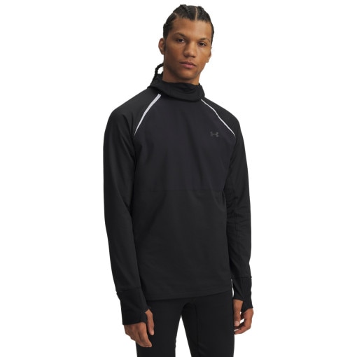 UNDER ARMOUR Męska bluza do biegania z kominiarką Under Armour UA Velociti Pro Cold Weather czarna Czarny