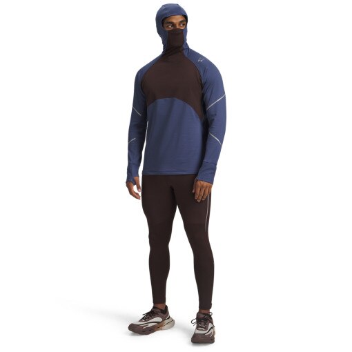  UNDER ARMOUR Męskie legginsy do biegania Under Armour UA Halo Run CW Tight  brązowe Brązowy