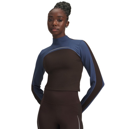  UNDER ARMOUR Damski longsleeve treningowy top Under Armour UA Halo CW Mock  brązowy Brązowy
