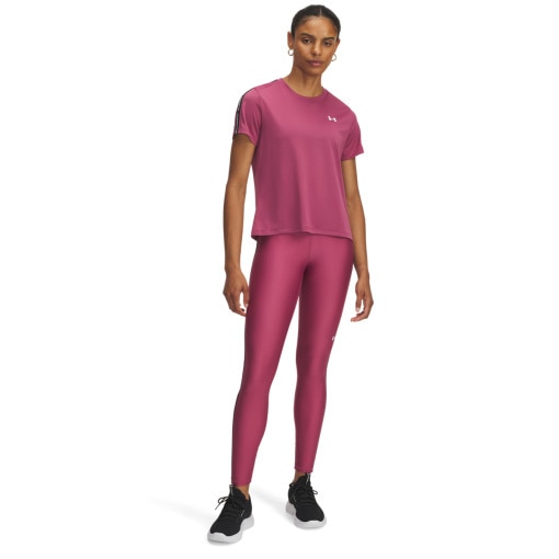 UNDER ARMOUR Damskie legginsy treningowe Under Armour UA Tech WM Tape Legging różowe Różowy
