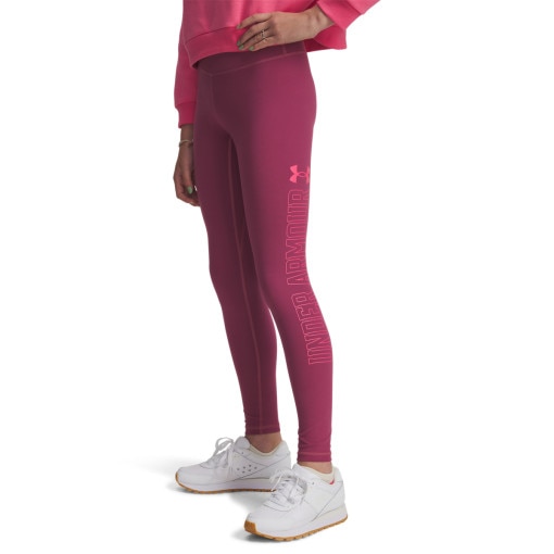 Dziewczęce legginsy treningowe Under Armour UA Motion Branded Legging - różowe