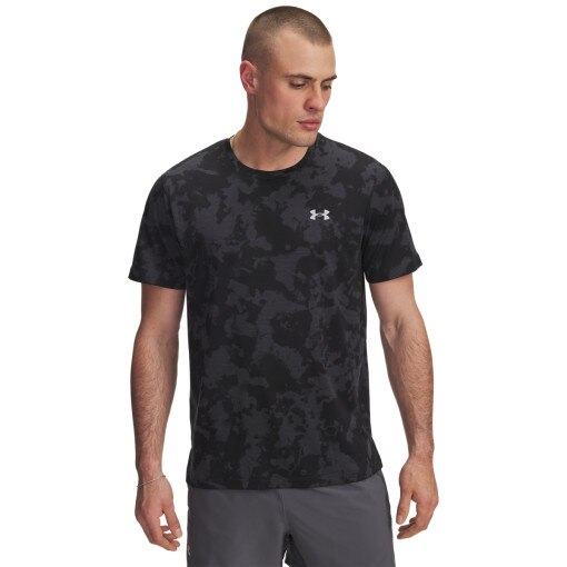 UNDER ARMOUR Męska koszulka do biegania Under Armour UA Launch Printed  szara Szary