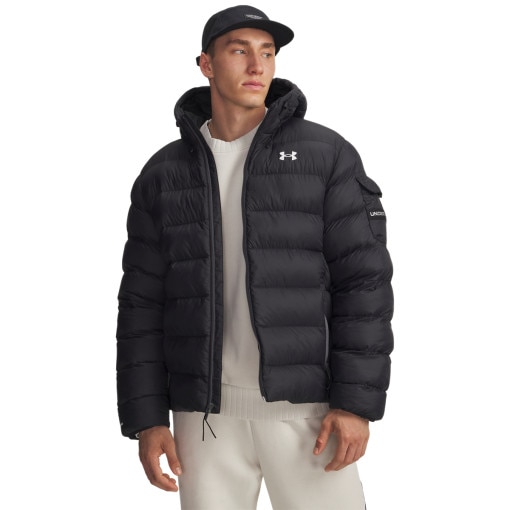 UNDER ARMOUR Męska kurtka pikowana Under Armour UA Sportswear Puff Jkt  czarna Czarny