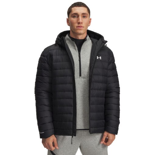 UNDER ARMOUR Męska kurtka puchowa pikowana Under Armour UA Sportswear Ins Jkt  czarna Czarny