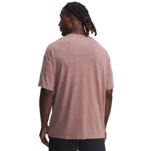 Męski t-shirt z nadrukiem Under Armour Project Rock Hwt OS T - różowy