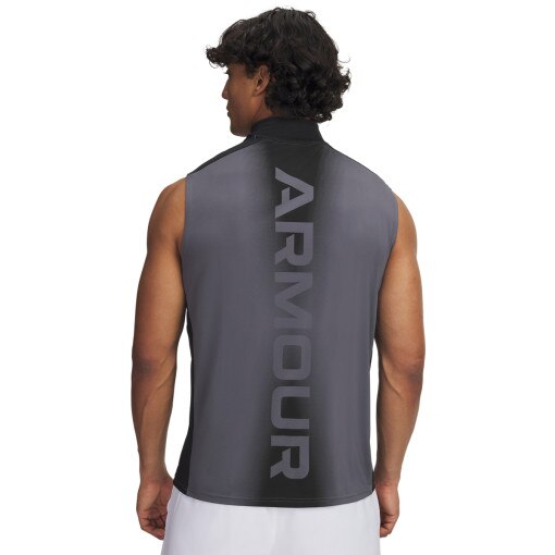 Męski top tank treningowy Under Armour HeatGear Wordmark - szary