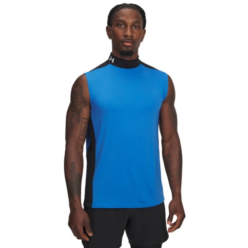 UNDER ARMOUR Męski top tank treningowy Under Armour HeatGear Wordmark  niebieski Niebieski
